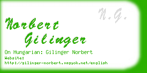 norbert gilinger business card